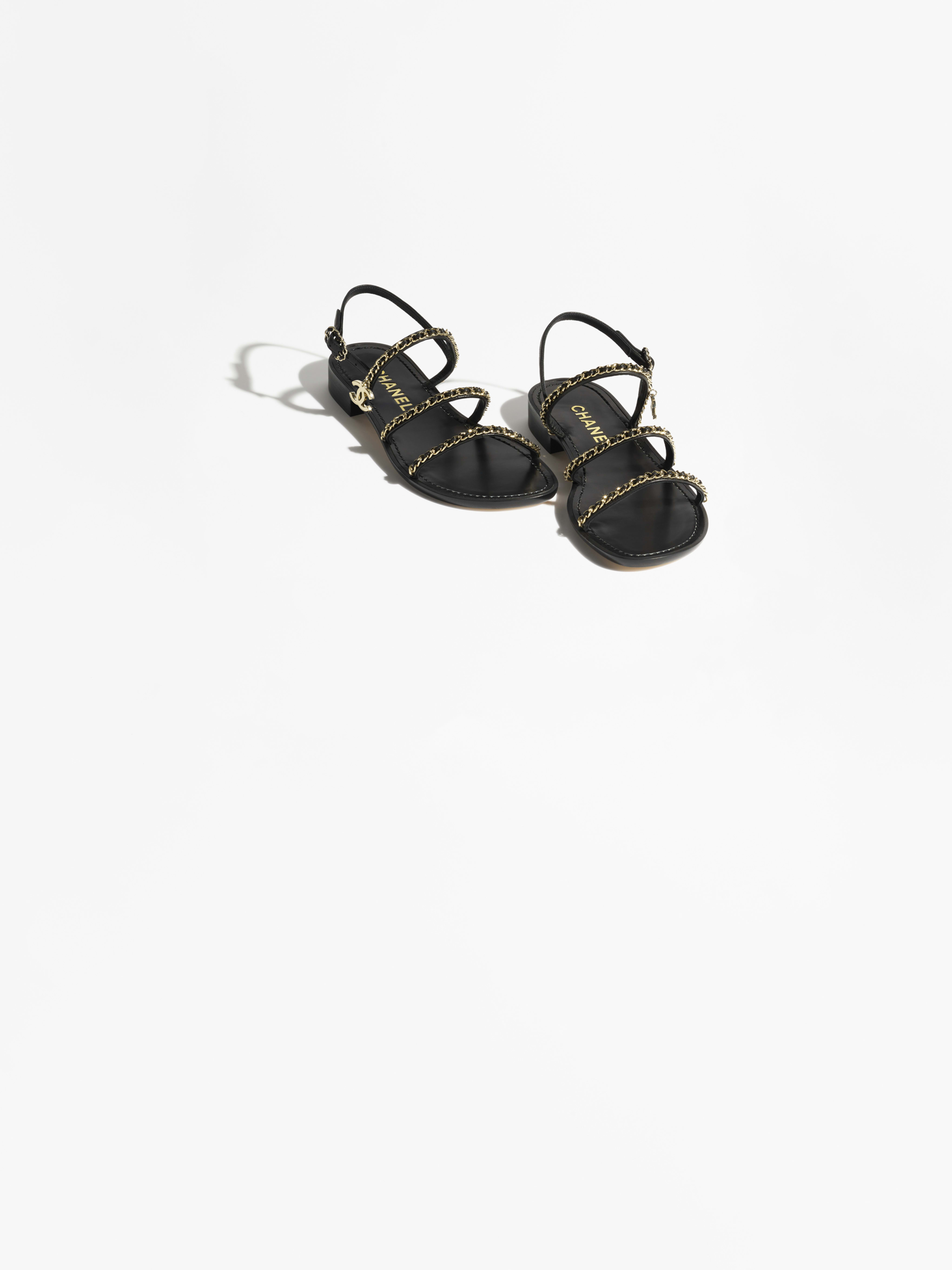 Sandalias - Negro - Piel de cordero - vista artística 1 grande